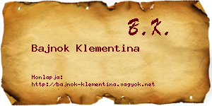 Bajnok Klementina névjegykártya